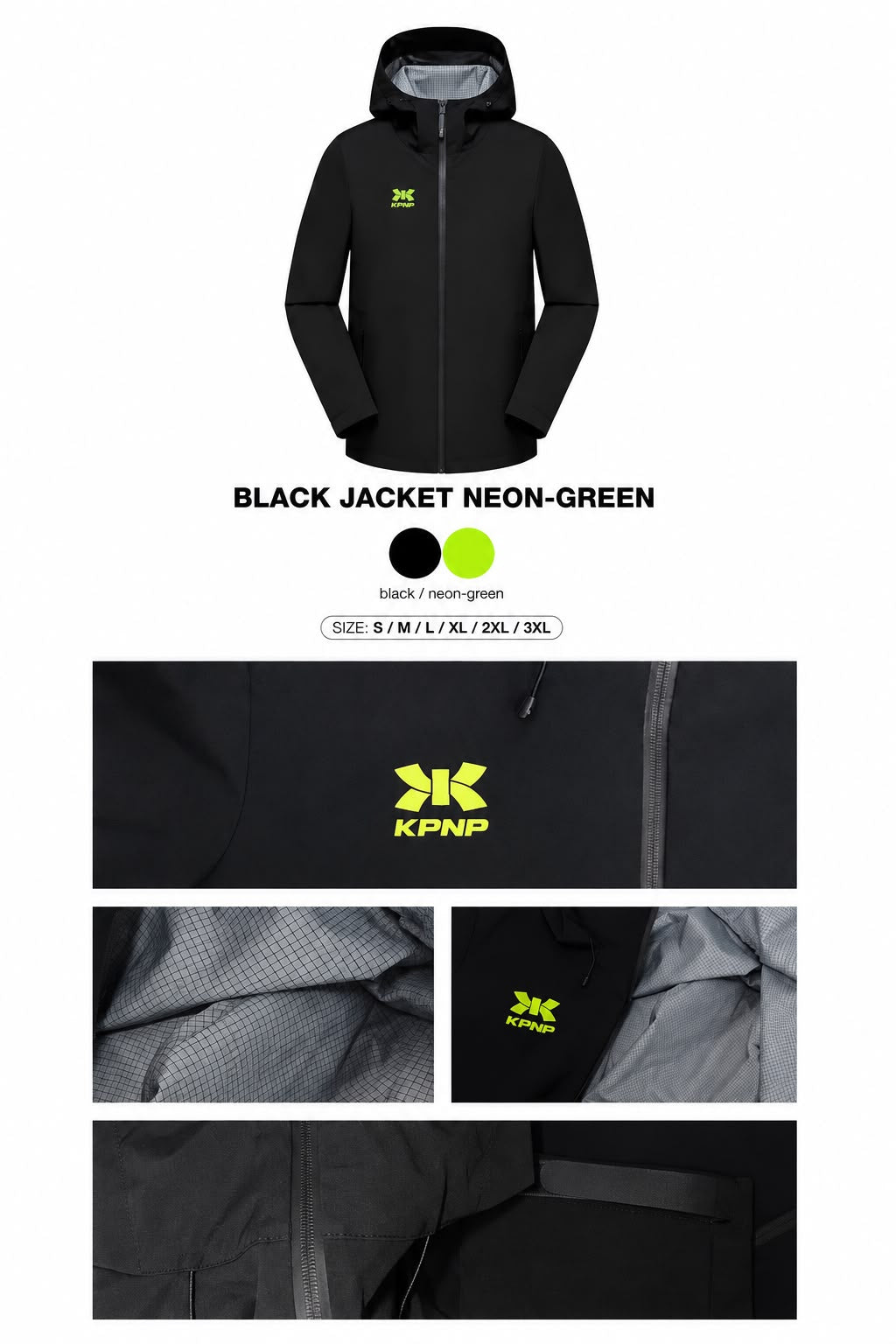 KPNP Neon Green Black Jacket (Unisex)